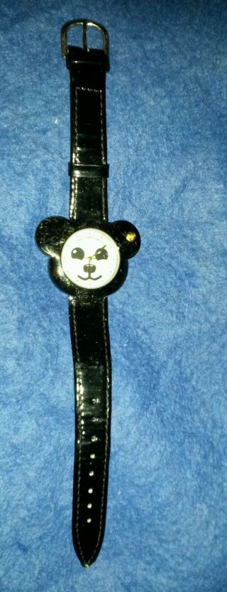 Steiff Armbanduhr Uhr Leder Bär Schwarz Teddy - Gehäuse Schwarz Grau Bild