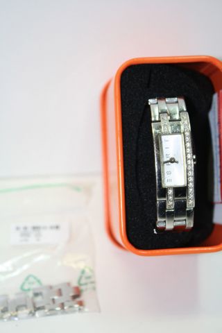 Esprit Uhr Watch Silber Schmucksteine Kristalleverlängerungselement Originalbox Bild