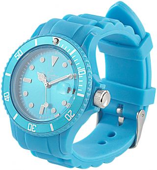 St.  Leonhard Sportliche Silikon - Quarz - Armbanduhr Himmelblau Bild