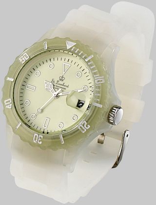 St.  Leonhard Sportliche Silikon - Quarz - Armbanduhr,  Nachleuchtend Bild