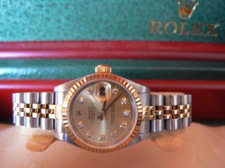 Rolex Lady Datejust Stahl Gold 750 Diamant Zifferblatt Neuwertiger Bild