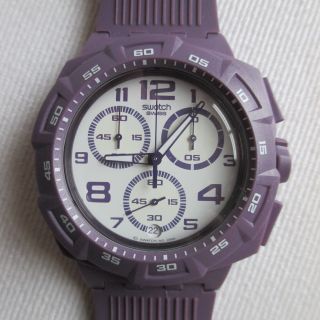 Swatch Purple Funk,  Chrono Plastic Suiv400,  Violett,  Silikon,  Neuwertig Bild