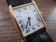 Extrem Seltene Cartier Tank Arrondie Handaufzug Mit Faltschließe,  18 Karat Armbanduhren Bild 1