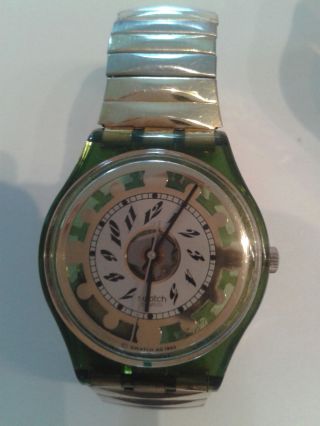 Grün - Durchsichtige Swatch Mit Flexi - Armband Bild