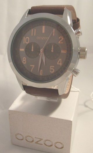 Oozoo Uhr Armbanduhr Designuhr - C6885 - Ø Ca.  44 Mm - Dunkelbraun / Rose Bild