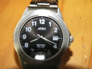 Armbanduhr Citizen Adec Wr 100 Mit Tag / Datum - Mit Edelstahl Gliederband Bild