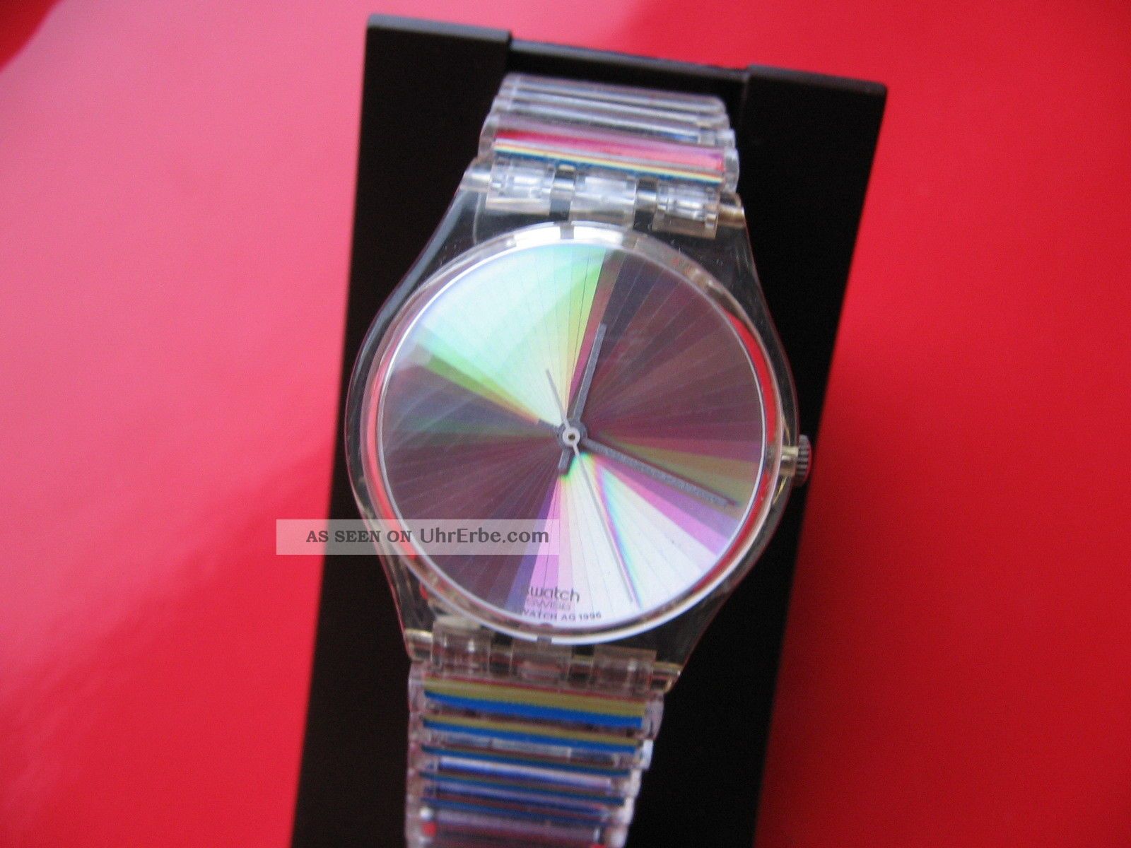 Swatch 1996,  Buntes Strecht Armband,  So Gut Wie Nie Getragen Armbanduhren Bild