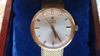 Klassischer Zodiac Uhr Automatic 18 Karat 750 Masivgold Armbanduhr/swiss Bild