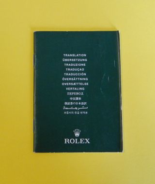 Rolex Oyster Chronometer Bescheinigung C.  O.  S.  C.  (Übersetzung) Ref.  : 565.  01 Bild