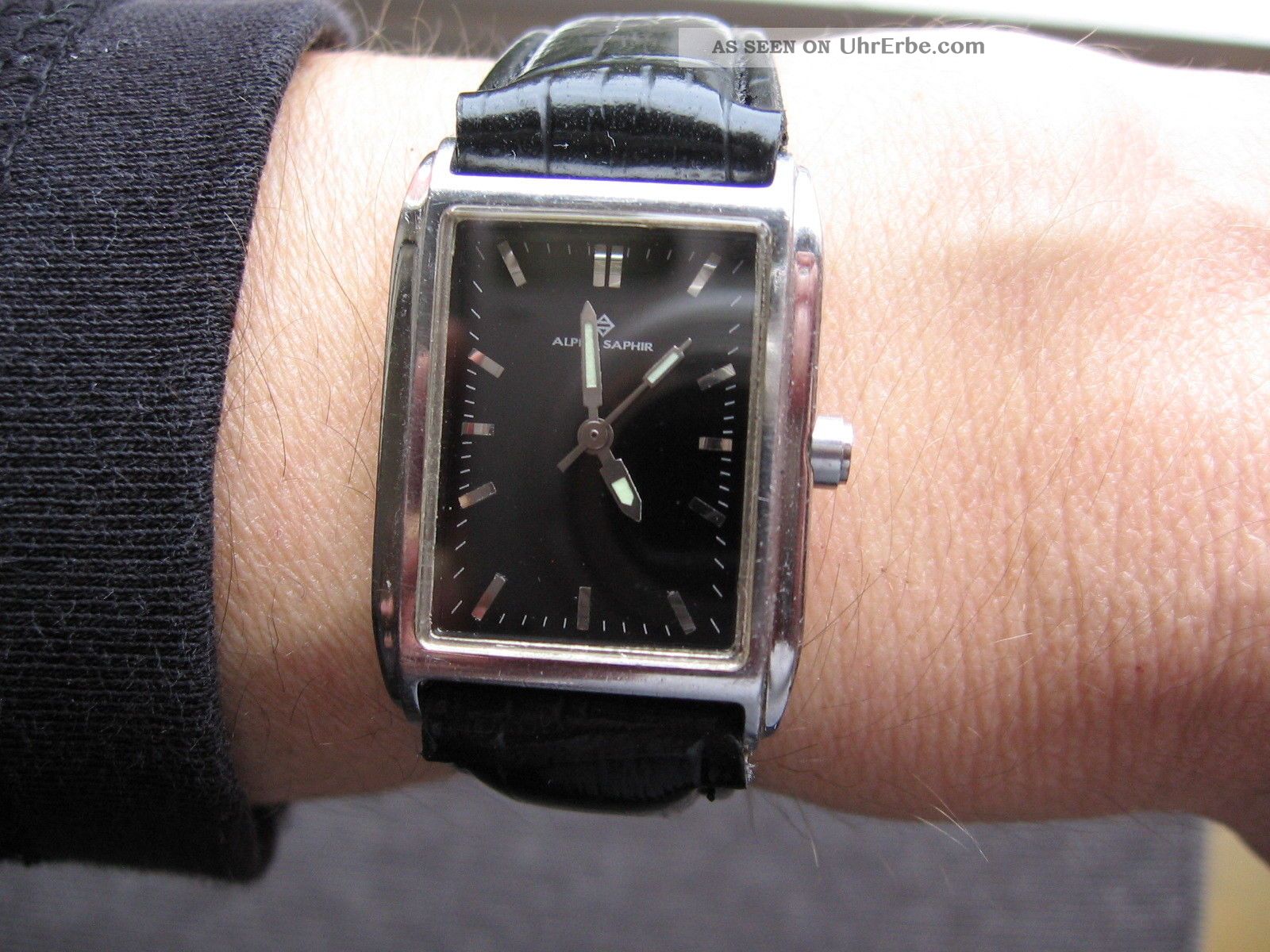 Alpha Saphir Quarz Uhr,  Saphire Glas,  Neues Band Armbanduhren Bild