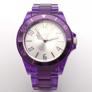 Oasis Ladies Purple Transparent Plastic Fashion Watch Bild