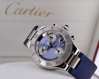 Cartier Chronoscaph 21 Blau,  Nagelneu, Bild