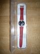 Swatch Armbanduhr Rot Schwarz Top 933 Armbanduhren Bild 2
