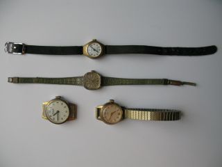 Damenuhren 4 Stück 60er Selecta Juta Ducado Beinhardt Quartz Armbanduhren Bild