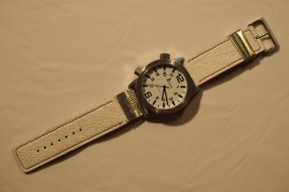 1st Class Damen Armbanduhr - Lederarmband: Weiß Bild