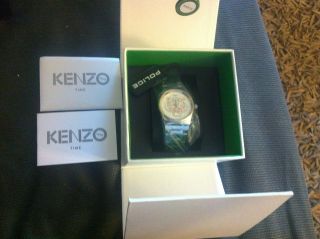 Kenzo Paris ● Armbanduhr Uhr Tigerkopf Silber Rose Tiger Np285€ Bild