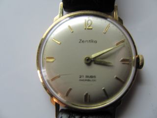 Zentra Herren Uhr 585er Gold 21 Rubis Bild
