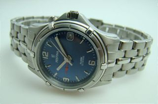 Nobel Damen Festina Uhr Azur Blau Designer StÜck 8991 Gut Lesbar Ziffer Ungetr Bild