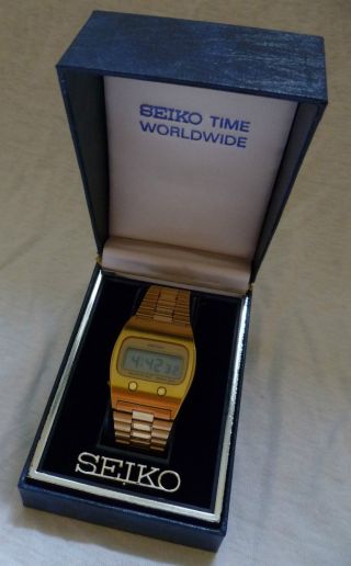 Seiko Lcd Quartz Digital Uhr 70er Jahr Old Watch Alt Rar Bild