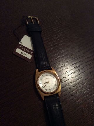 Regent Damen Herren Uhr Armbanduhr Armband Uhr Schwarz Unisex Leder Bild