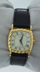 Armbanduhr Gucci 14k Gelbgold Quartz Lederband Gucci C.  1970 Armbanduhren Bild 3