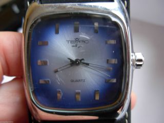 Tempic En Vogue Quartz Armbanduhr Blau M.  Schwarzem Uhrband Bild