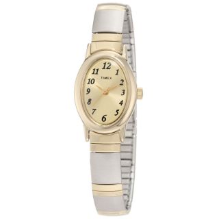 Timex T2m443 Frauen Gold Zifferblatt Two Tone Expansion Armband Uhr Bild