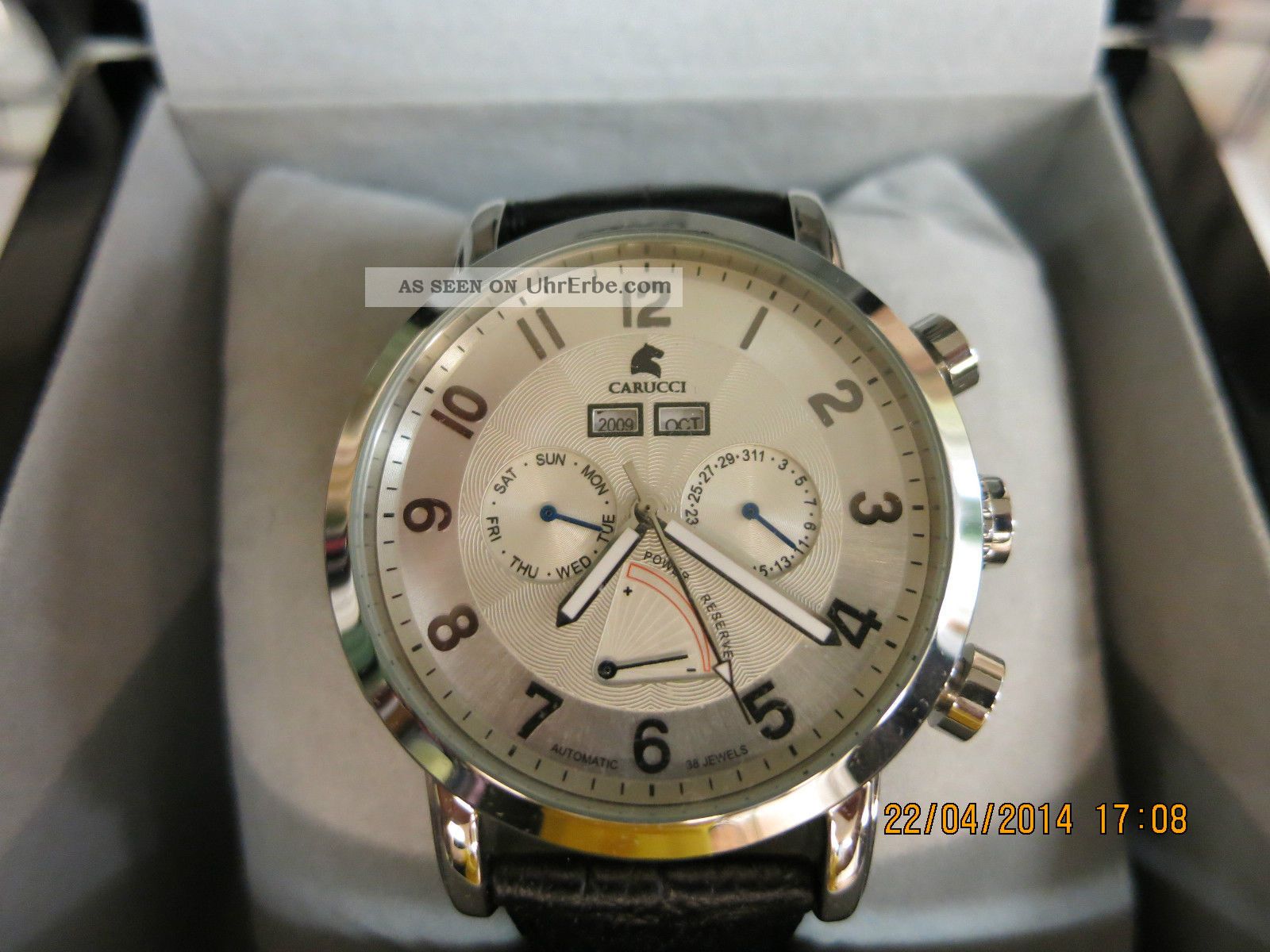 Carucci Ca 2136slherren Automatik Uhr Ungetragen Armbanduhren Bild