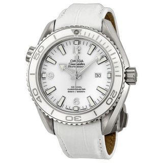 Armbanduhr Omega 232.  33.  38.  20.  04.  001 Seamaster 600m 37mm Weiß Leder Uhr Bild