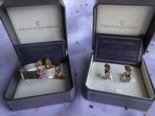 Weihnachten Luxus Armband U.  Ohrringe V.  Philippe Charriol Paris Bild