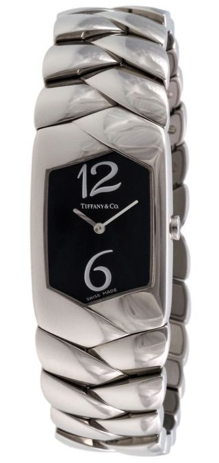 Tiffany & Co.  Tesoro - Damen Edelstahl Uhr Modisch Zifferblatt Schwarz E2104 - Blnx Bild