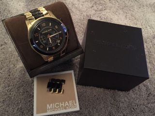 Michael Kors Uhr Mk 8265 Chronograph Gold/schwarz Unisex Bild
