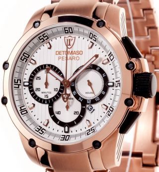 Detomaso Herren - Armbanduhr Xl Pesaro Dt1042 - A Classic Chronograph Quarz Edelstah Bild