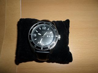 Herren Armbanduhr Esprit Schwarz - Silber Edelstahl Mit Schwarzem Lederband Bild