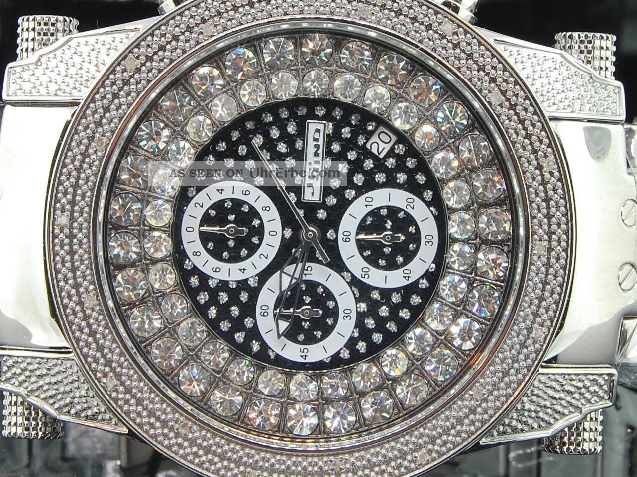 Armbanduhr FÜr Herren Weiss Jojino Rodeo 0.  18ct Diamanten Uhr Mj8001 Armbanduhren Bild