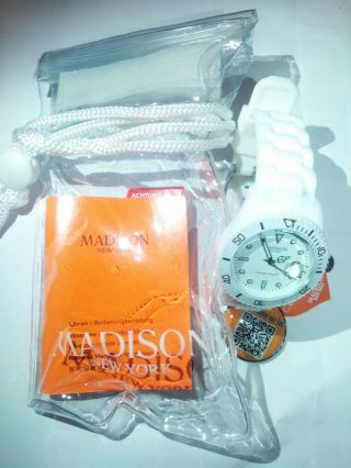 Madison York Armbanduhr Uhr Weiß - - Bild