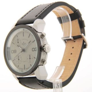 Croton Herren Sp399190bsgy Chronograph Schwarz Leder Armbanduhr Uhr Bild