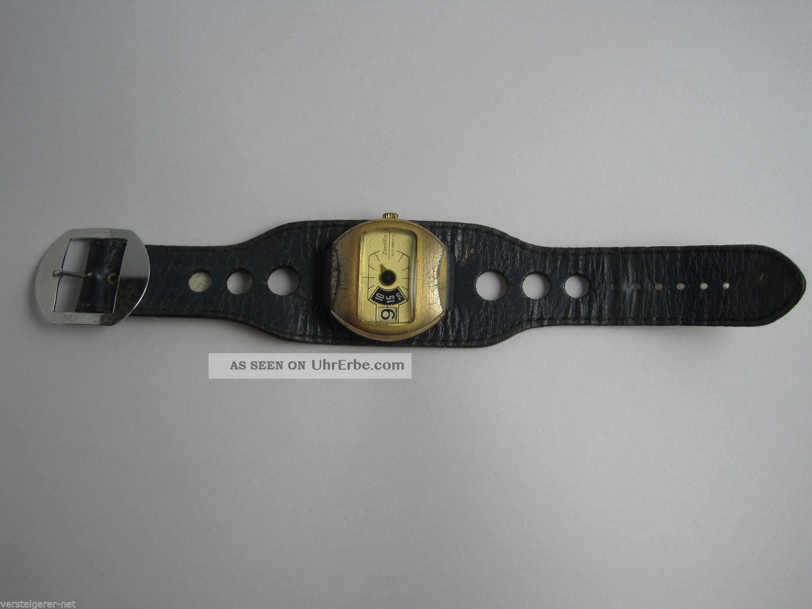 Zentra Automatik Digital Uhr Scheibenuhr Herrenarmbanduhr Automatic 70er Jahre Armbanduhren Bild