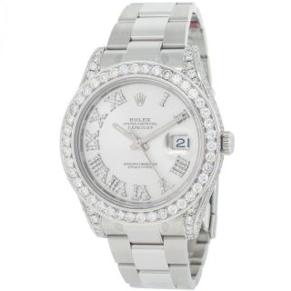 Armbanduhr Herren Rolex Datejust Ii 116334 Maßgefertigt 8.  55k Diamant Edelstahl Bild