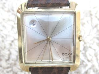 Vintage Doxa Grafic Automatic Date 18 Karat Massiv Gelbgold Bild