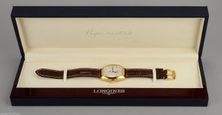 Longines Evidenza Automatic 18 Ct.  Gold Mit Lederband In Orig.  Box Bild