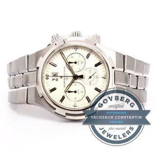 Vacheron Constantin Overseas Armbanduhr Stoppuhr Stahl Silber 49140/423a - 8790 Bild
