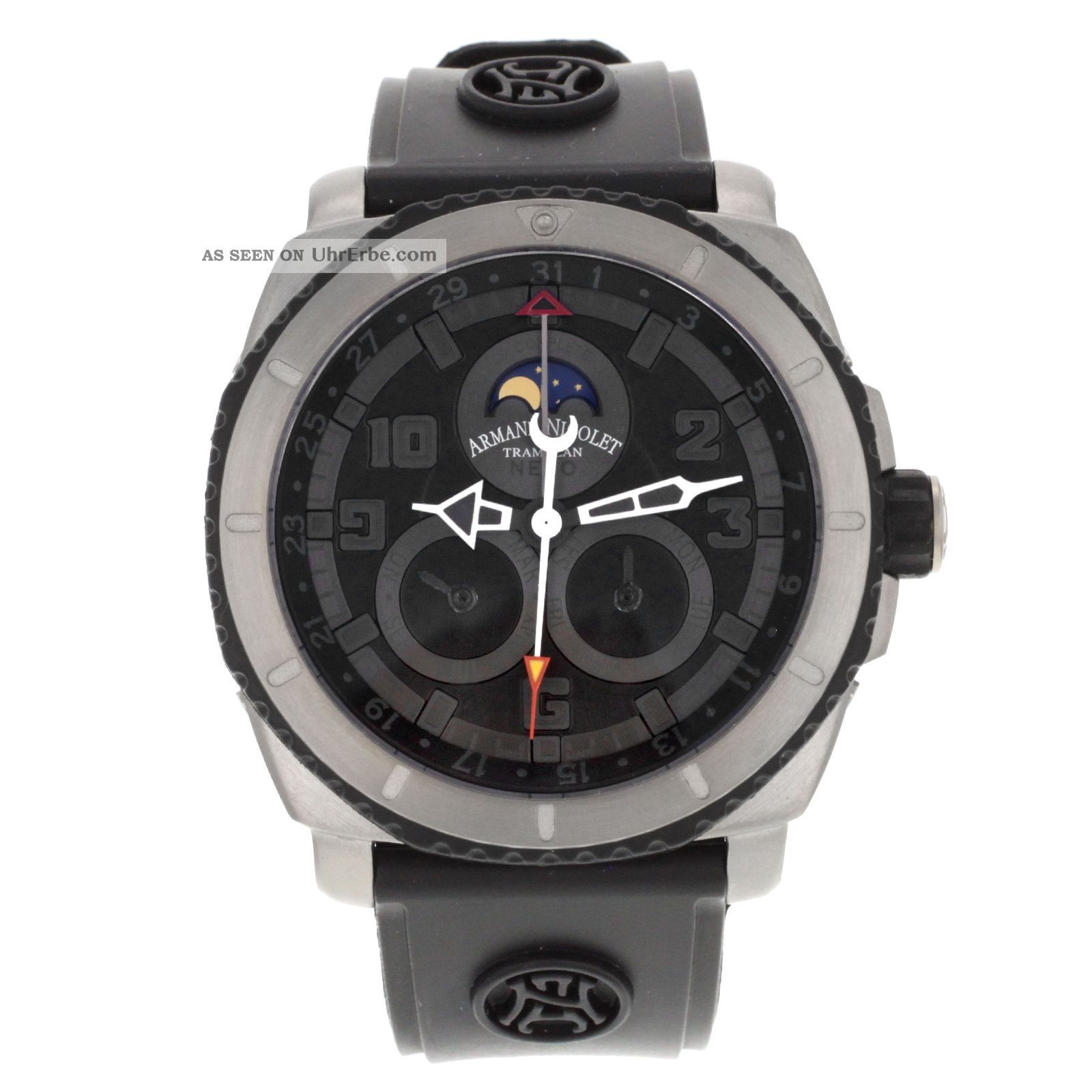 Armbanduhr Herren Armand Nicolet Schwarz T612a - Gr - G961 Titan Automatik Armbanduhren Bild