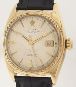 Rolex Big Bubble - Ref.  6105 - Oyster Perpetual Datejust Chronometer - 18ct Gold Bild