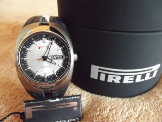 Pirelli Pzero Tempo Automatik Uhr Herren Eta 2836 - 2 Titan Saphirglas Handaufzug Bild