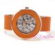 Designer Kettenedelstahlgewebe Orange Sport Chronograph Uhr Armbanduhren Bild 10