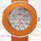 Designer Kettenedelstahlgewebe Orange Sport Chronograph Uhr Armbanduhren Bild 17