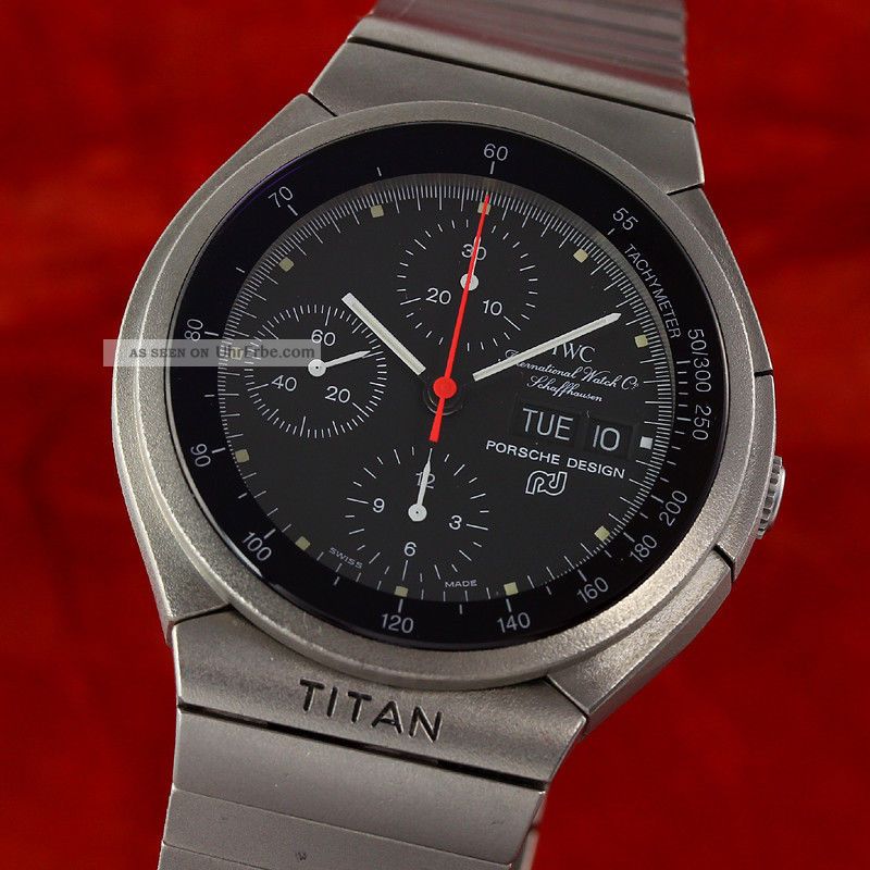 Iwc Schaffhausen Porsche Design Chronograph Automatik Titan Ref 3700 Armbanduhren Bild