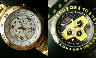 Uhrensammlung 2 Automaik Uhren Royal Swiss Vergoldet U.  Delorean Carbon Bild