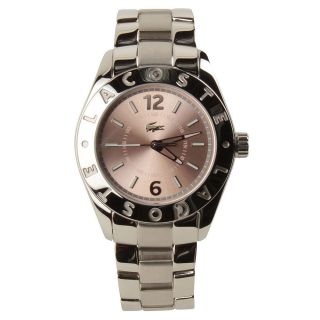 Damen Edelstahl Quartz Armbanduhr Lacoste 2000713 Biarritz Rosa Ziffernblat Bild